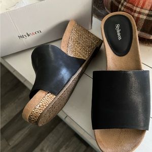 Style and Co. Shoes, Wedge, Size 8, Black
